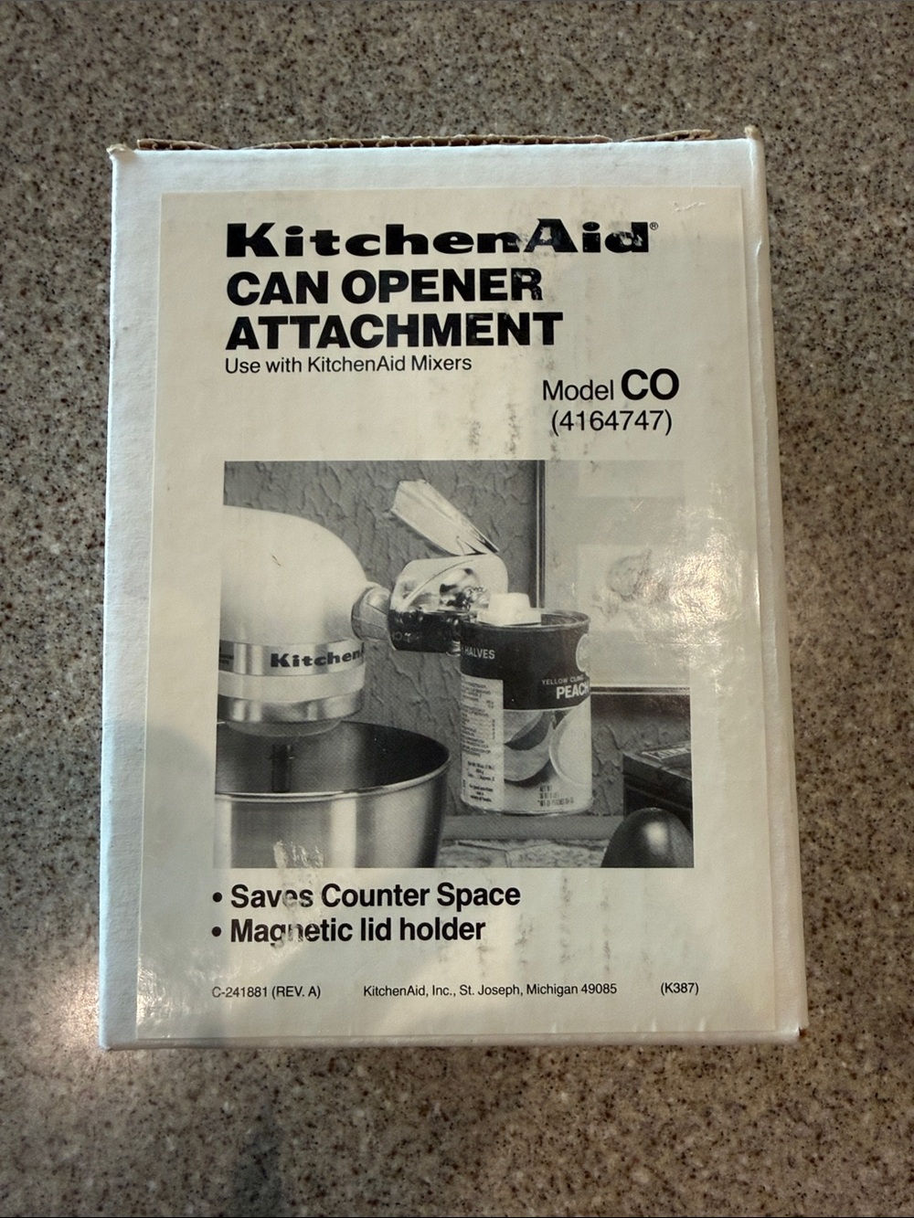 KitchenAid White Can Opener Attachment CO Model